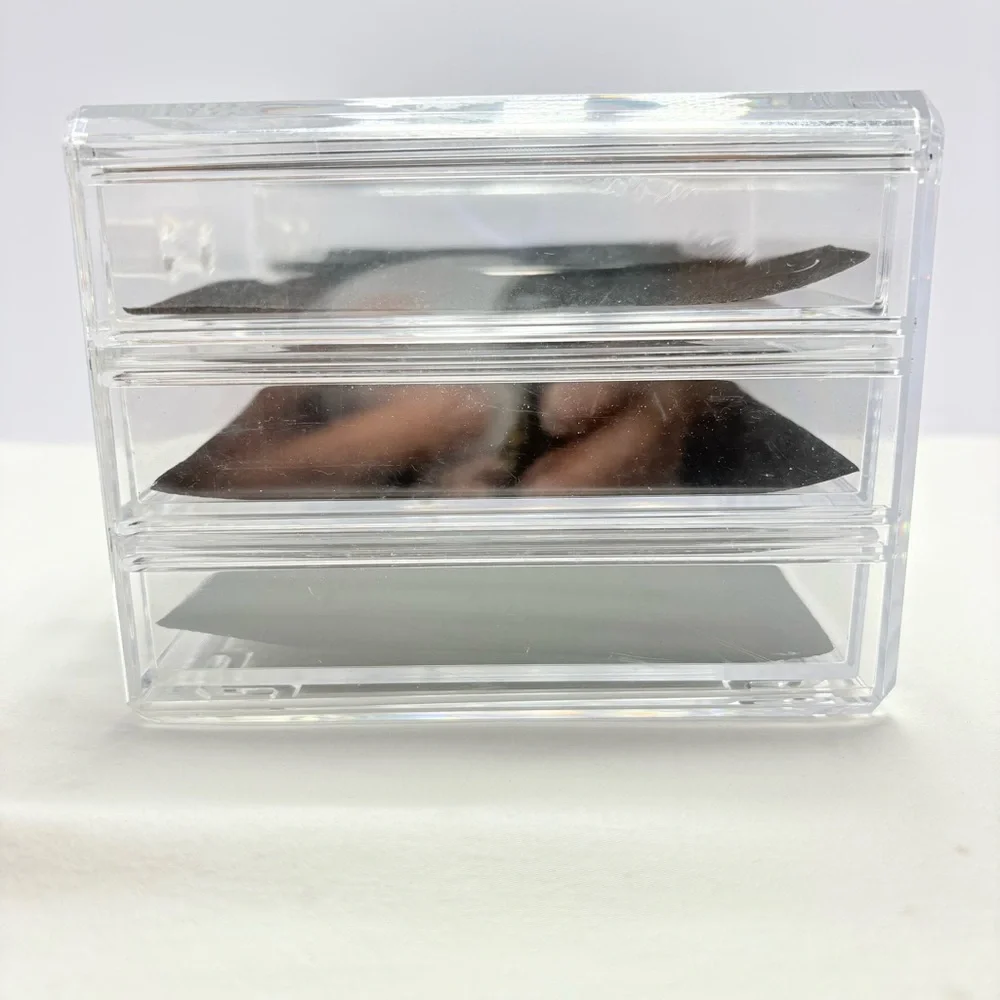 Clear Acrylic Storage Organizer with Black Accents like new!